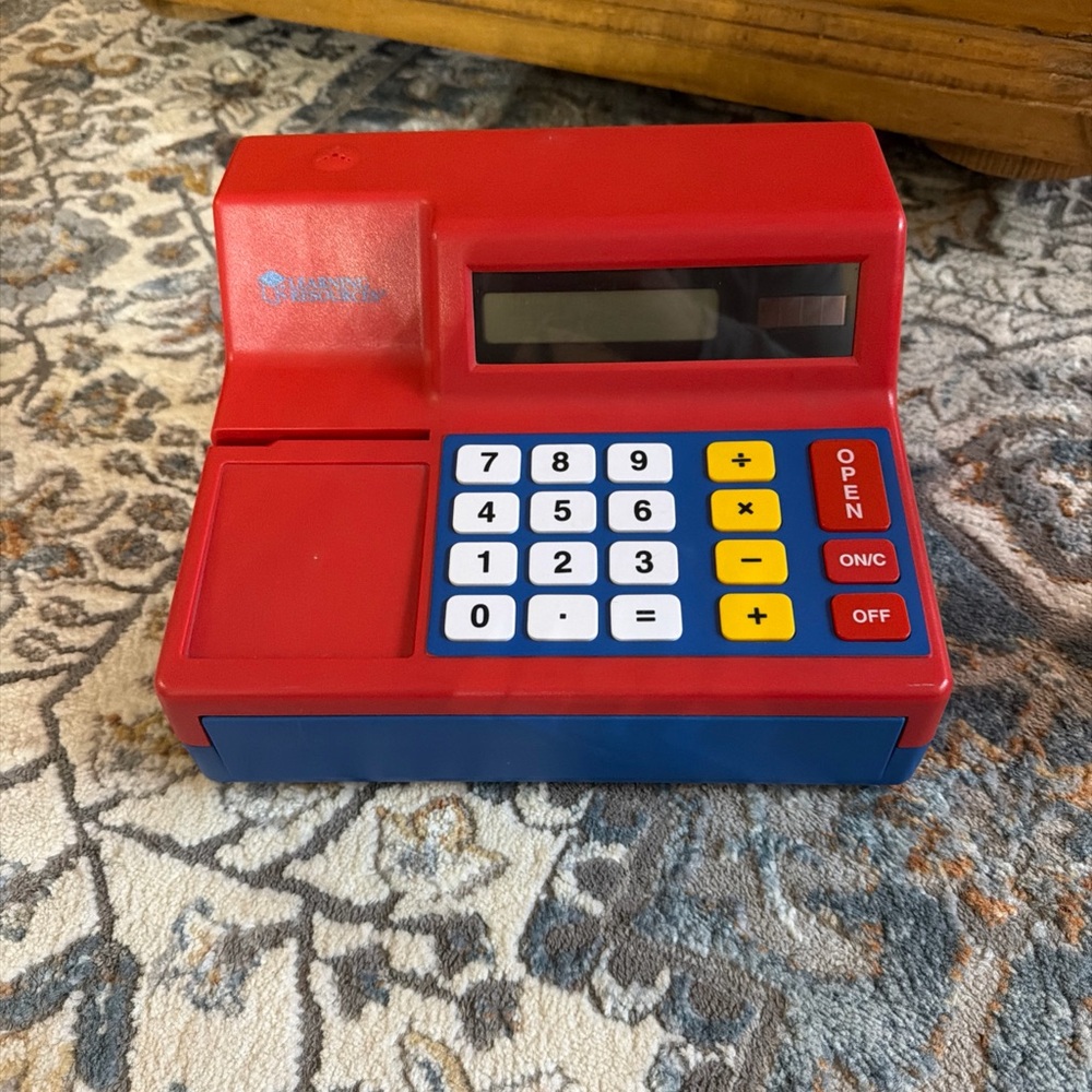 Learning Resources Calculator Cash Register NO MONEY - Blue/Red